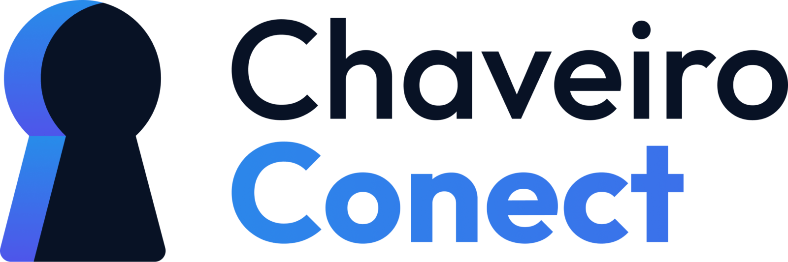 Logotipo dark blue chaveiro conect